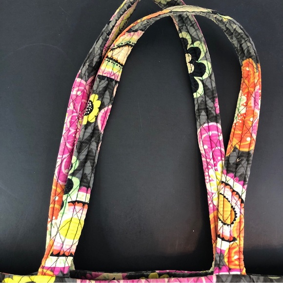Vera Bradley Ziggy Zinnia Medium Chevron Crescent Tote Bag - Picture 7 of 14